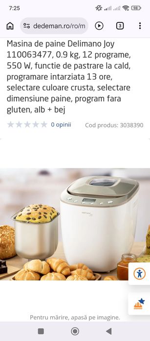 Vând mașină pâine Delimano