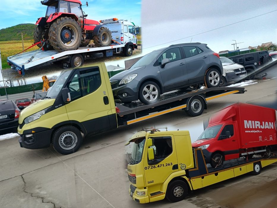 Tractări auto/UTILAJE Nonstop Platforma Targoviste Transport marfa