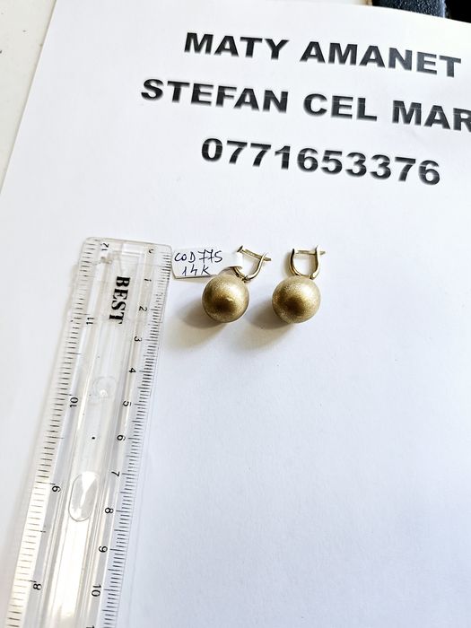 Vand cercei din aur 14 k 7.54 g cod 775