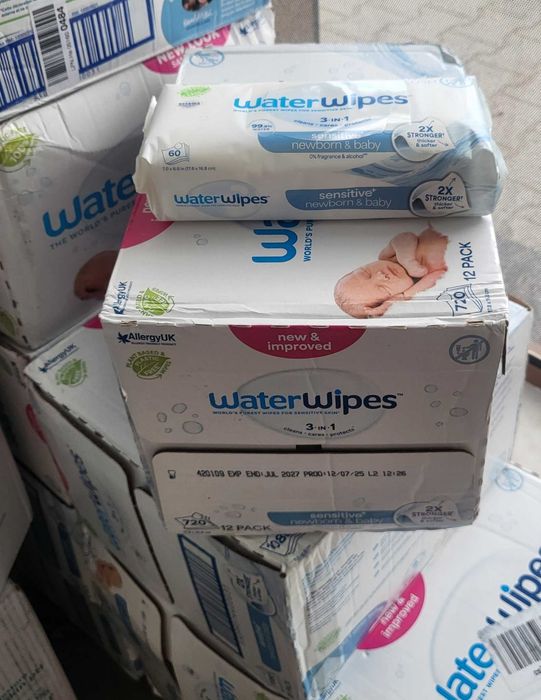 WaterWipes Sensitive+ Мокри кърпички за бебета – Нови, запечатани
