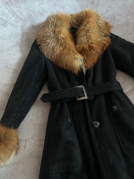 Palton cu blana naturala de vulpe