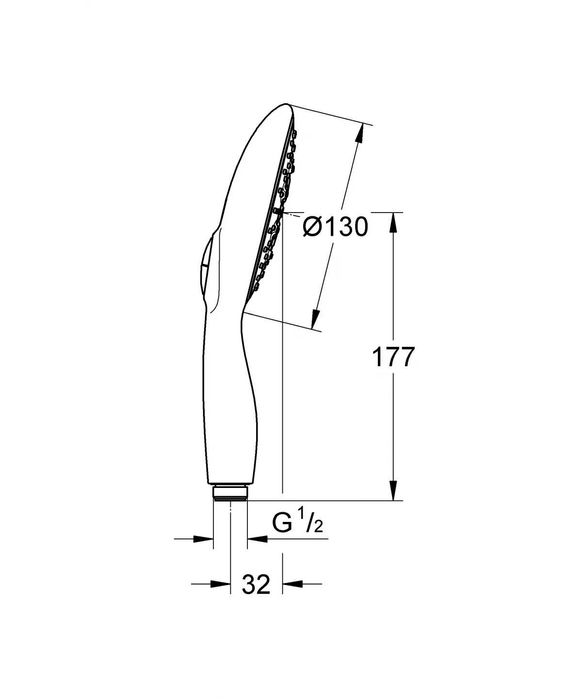 Para de dus Grohe Power&Soul 130, anti-calcar ,noua !