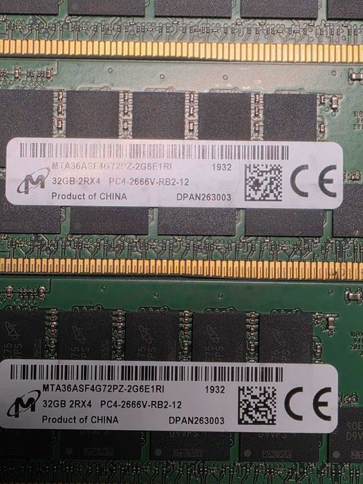 512GB RAM DDR4 Micron 2666MHz Server Hynix 16x32gb