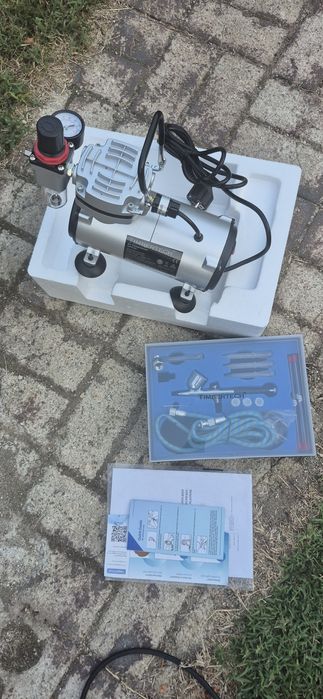 Set compresor aerograf cu 1 pistoal