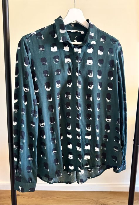 &Other stories риза в свеж синьо-зелен принт