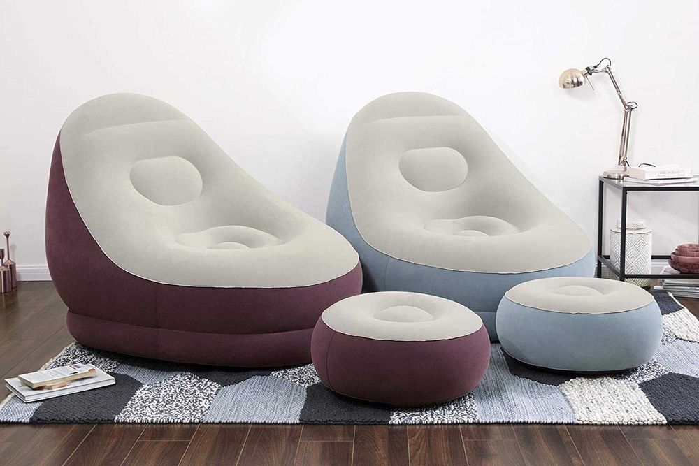 Кресло с пуфикам-121х100х86 см. BW-75053. Доставка бесплатно