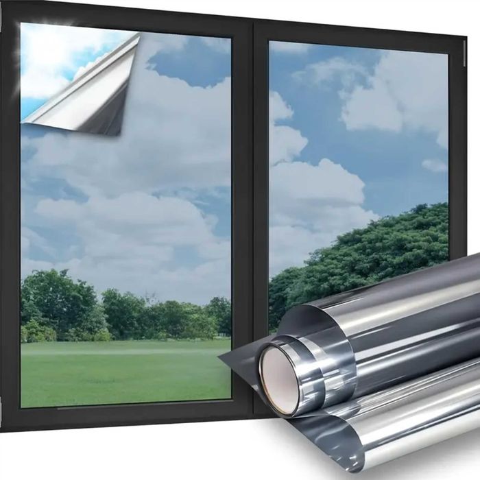 Folie de protectie solara cu efect tip oglinda pentru geamuri cladiri!