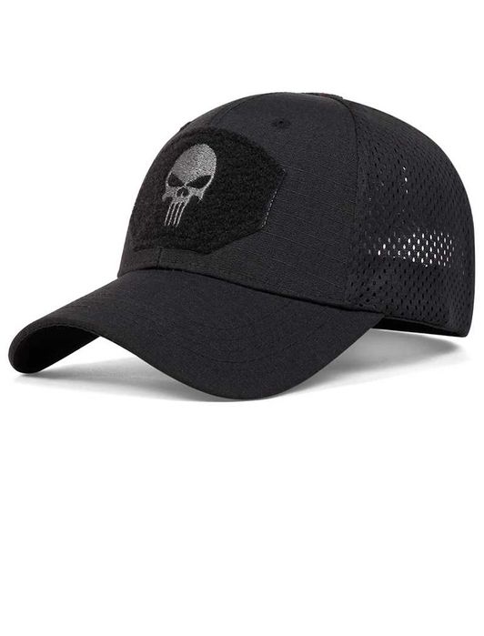 Sapca militara, marime reglabila  Patch Skull cusut