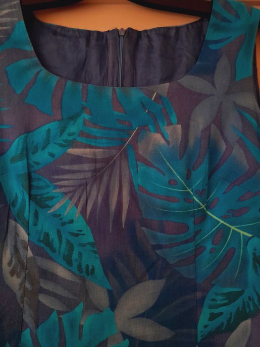 Rochie turcoaz din bumbac
