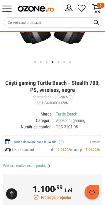 Casti gaming Turtle Beach Stealth 700 Gen 3, SIGILATE