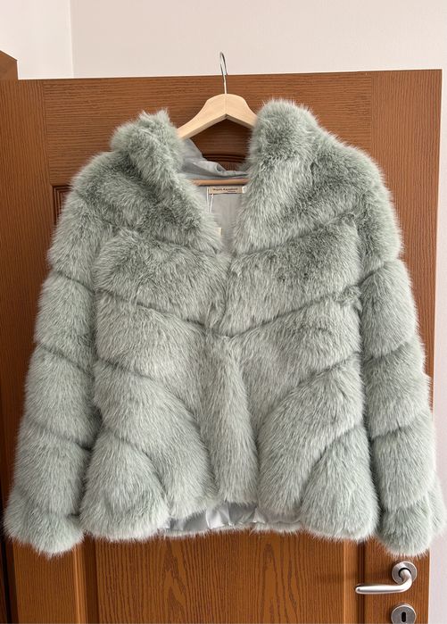 Ново пухено палто WOOL  FASHION ITALIA