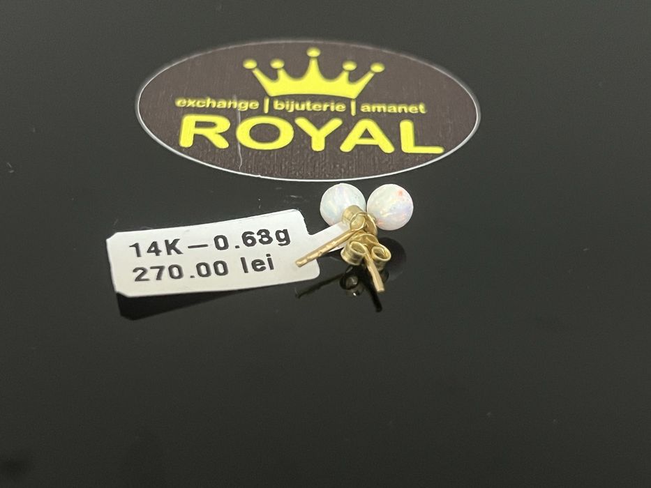 Bijuteria Royal CB : Cercei copil aur 14K 585  0,63 grame