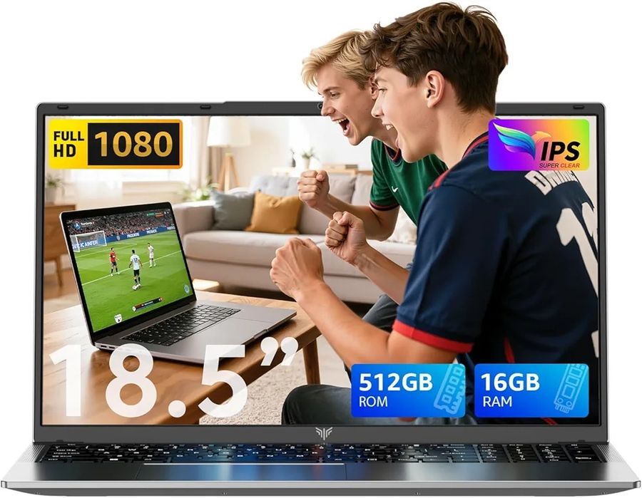 Laptop ACEMAGIC AX18 18.5" cu procesor Intel® Twin Lake N150 pana la 3.60 GHz, IPS, 16GB DDR4 RAM, 512GB SSD, Windows 11, Gri, produs NOU