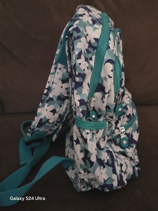 Чанта и раничка с цветя от текстил