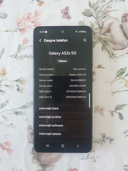 Samsung Galaxy A52s 5G – 128GB | Stare foarte bună