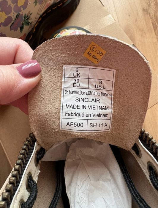 Dr. Martens Sinclair cizmă platform combinație florală