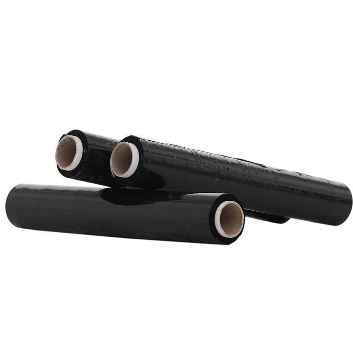 Folie Stretch Manuala Neagra Impachetat Ambalat 1.4kg Lat 50m