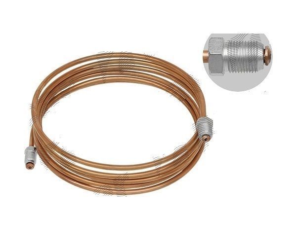 Conducta frana cupru cu niplu diametru 4,75 mm, filet exterior, Grosime perete 0,9 mm, filet M10x1/M12x1, lungime 3400 mm