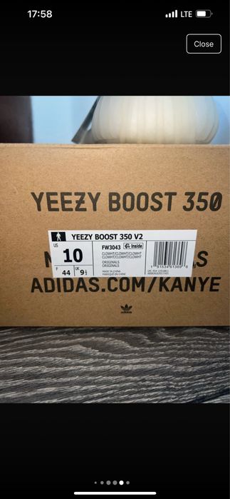 Yezzy 350 v2 cloud white