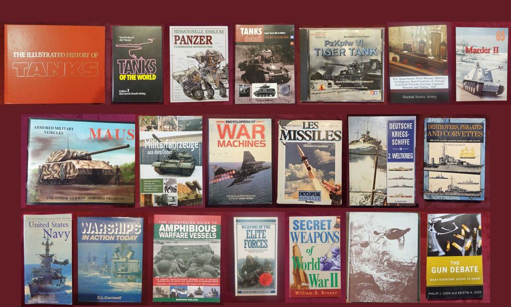 Танкове, флот, бойни машини, оръжия - 20 книги