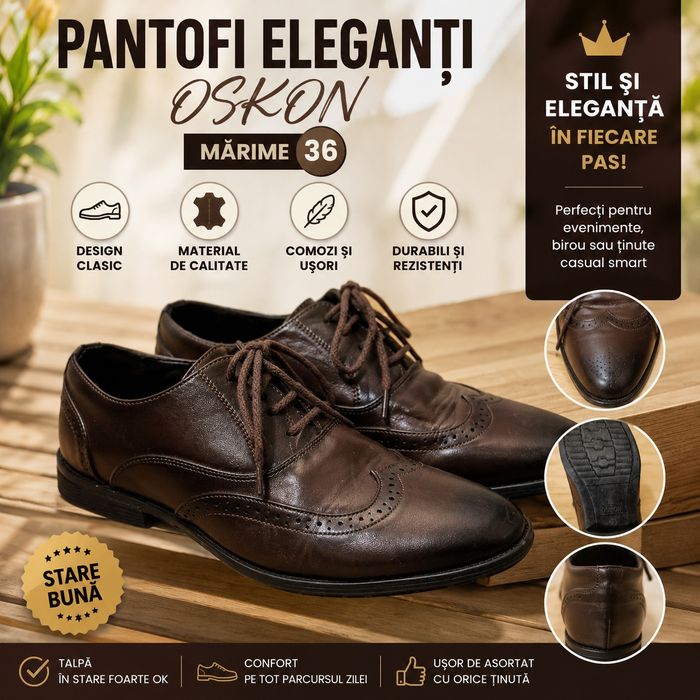 Pantofi bărbați maro marimea 36