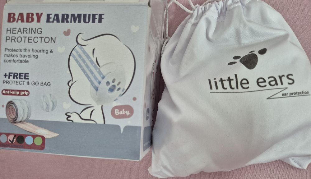 Casti antifonice pentru bebelusi, roz