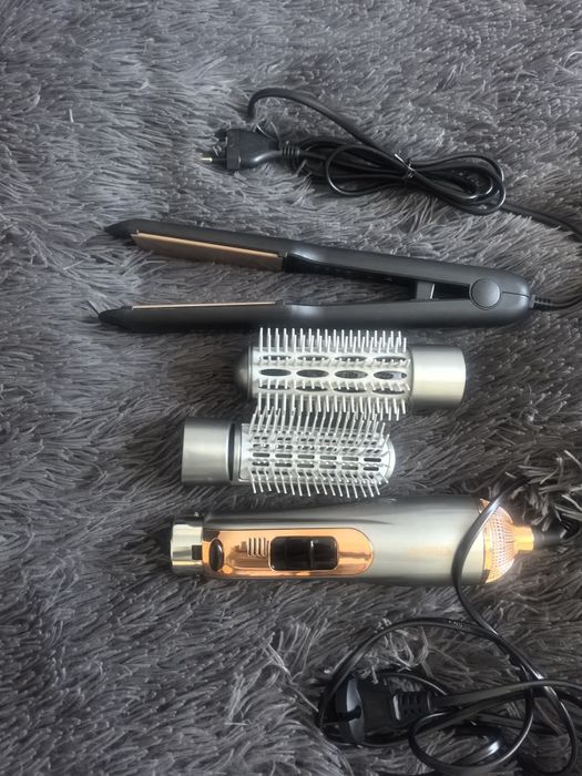 Четка с горещ въздух и преса за коса