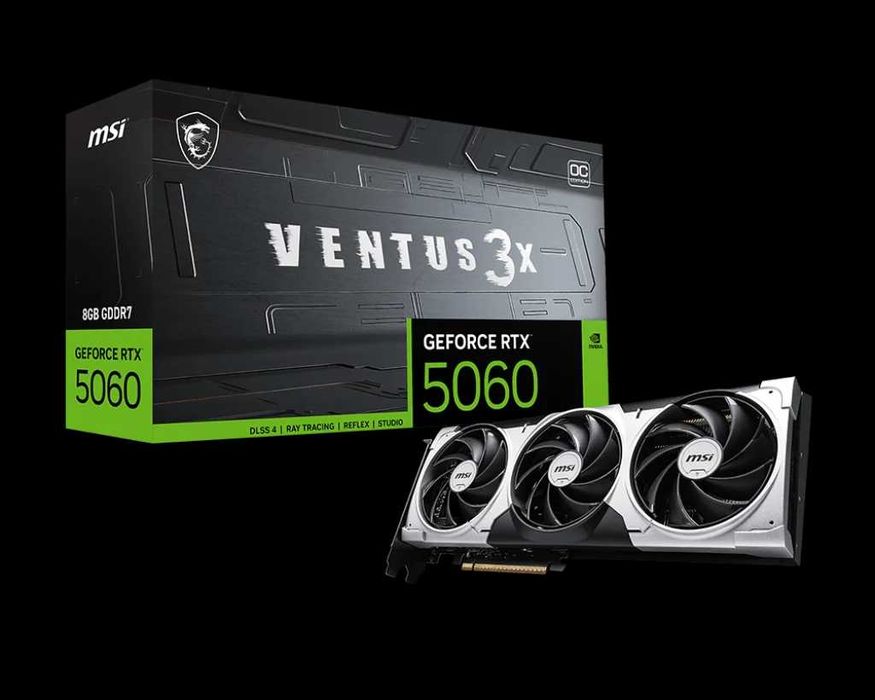 Видеокарта MSI GeForce RTX 5060 8G VENTUS 3X OC 8 ГБ, GDDR7