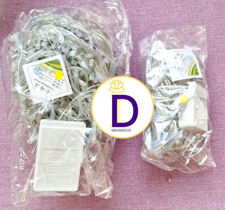 Гирлянда нить белая 10, 50 метров