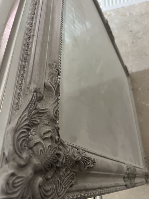 Oglindă  Neo-Baroc Argintiu Patinat