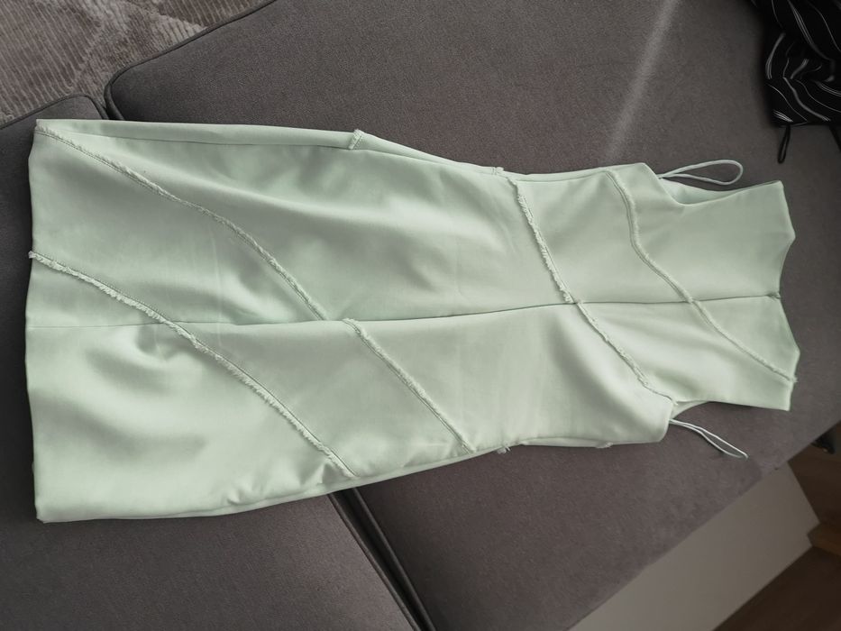 Мини платье мятного цвета