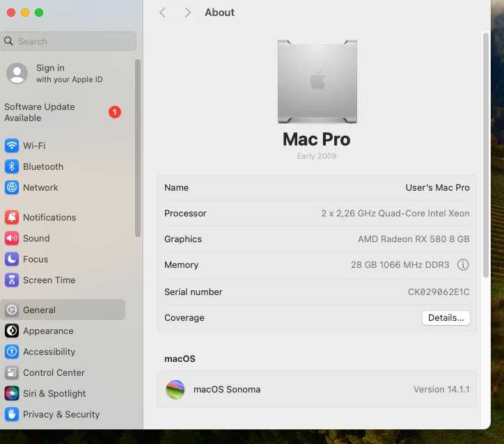 Apple Mac Pro 5.1 - Sonoma 14.1.1 + Windows 11