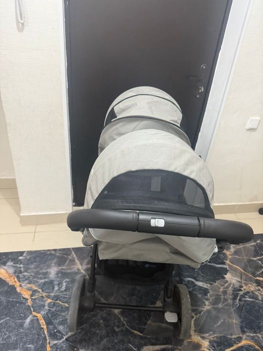 Коляска двойня серый новый