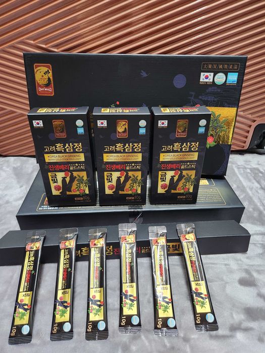 Korea Black Jenshen Berry Gold Stick Gold Light