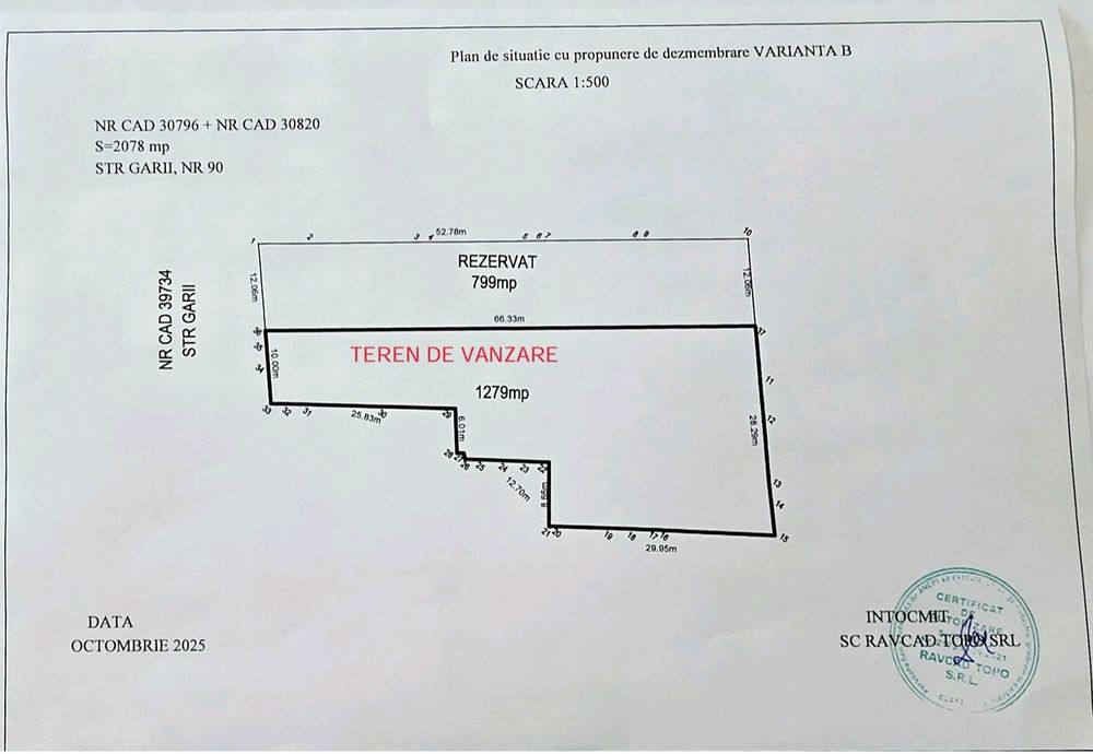 Teren de Vânzare în Rate 6-12 luni