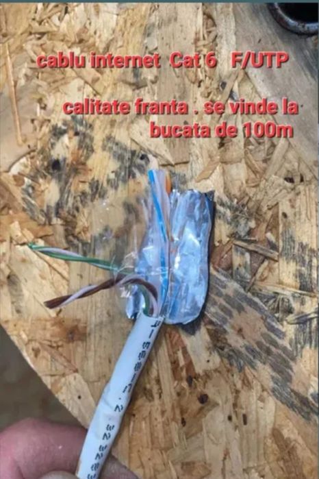 Cablu retea /internet Cat 6 F-UTP  rola de 100m