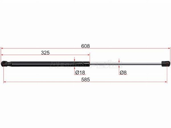 Амортизатор капота Porsche Cayenne