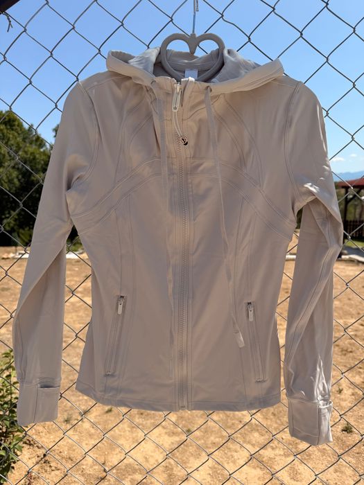 Lululemon Яке с качулка Lululemon Define, цвят кремаво-бежово, размер US6 (S)