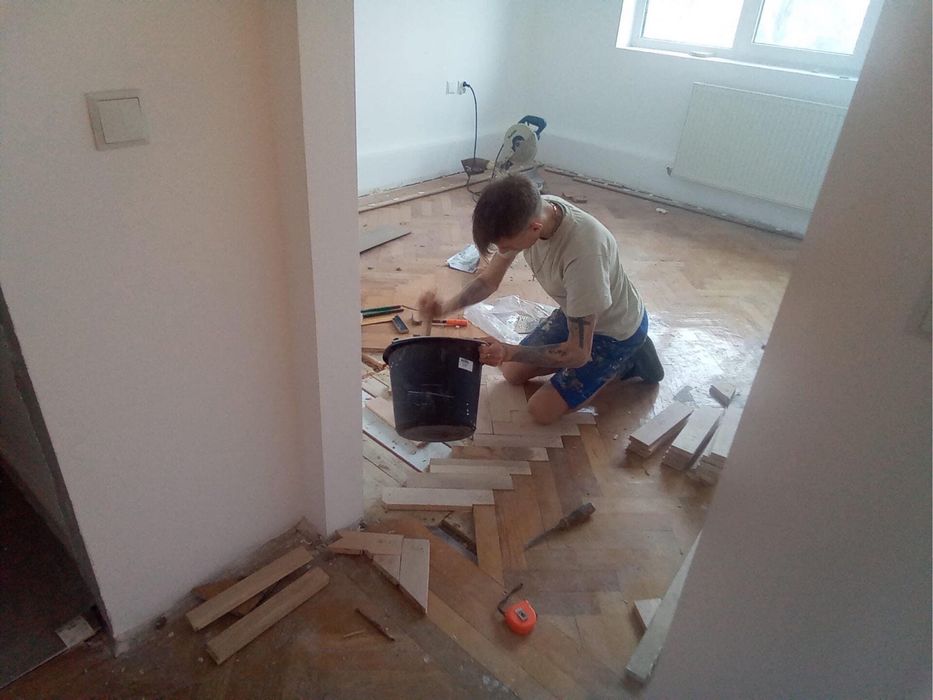 Montam reconditionam parchet lemn masiv stratificat si trepte