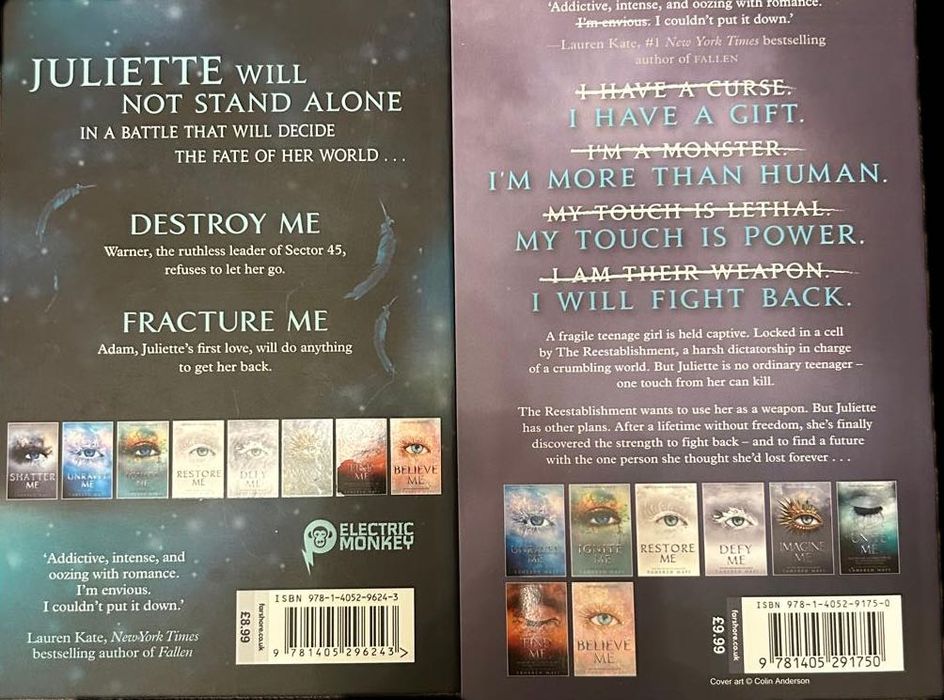 Unite me, Shatter me - Tahereh Mafi