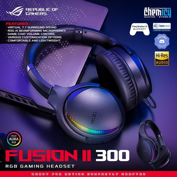 Asus Rog Fusion 2! СКИДКА Проводные Наушники/Гарнитура 7.1