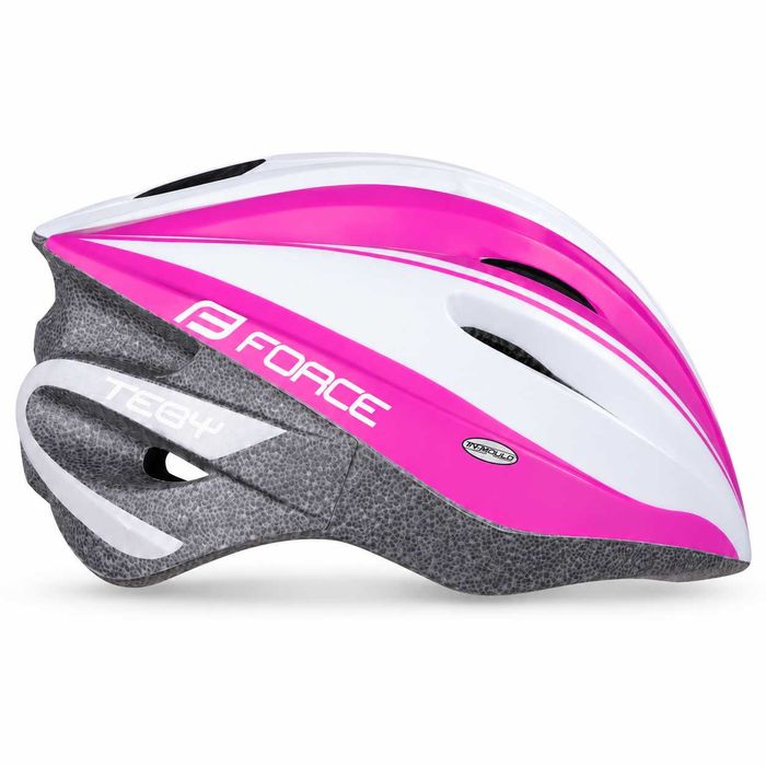 Велосипедна каска FORCE TERY, In-Mold, L/XL 58–63 см, Бяло-розова, CE Сертификат