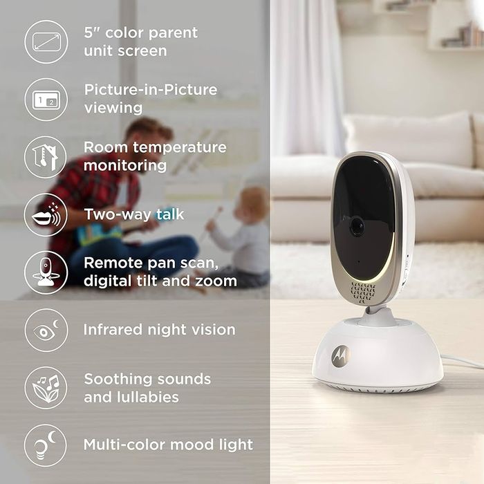 Радионяня Видеоняня Motorola 5 дюйм экран HD 720p Камера + Wi Fi