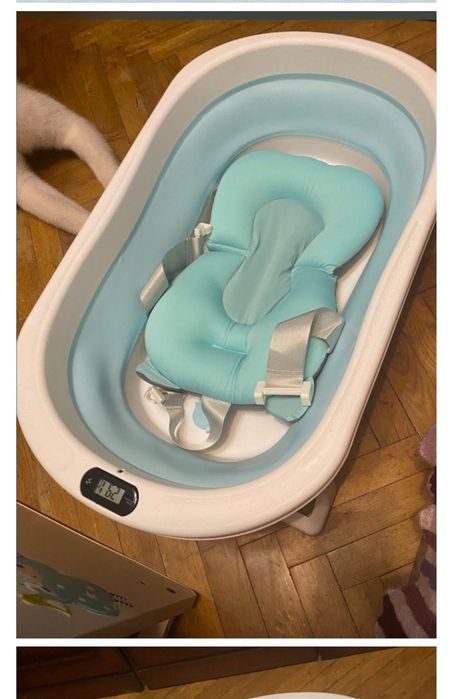 Детский складной ванночки с термометром