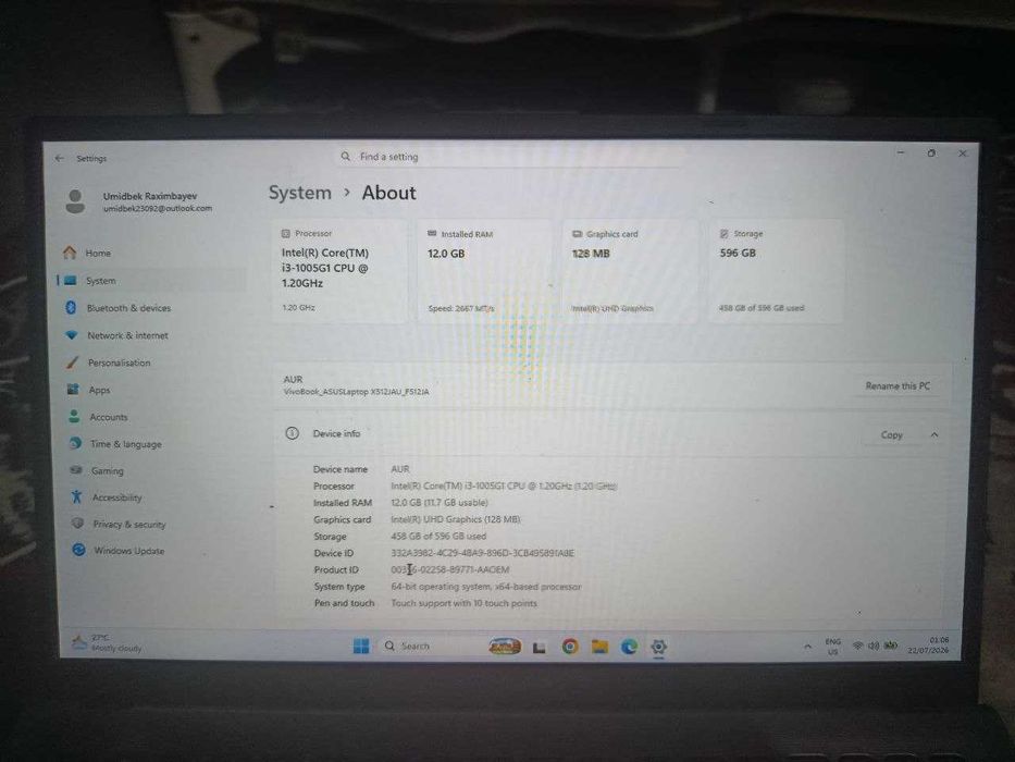 Asus F512JA Laptop-Noutbook