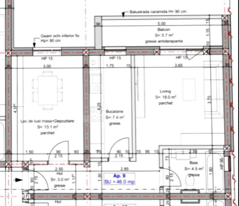 Apartament 1 camera, 46 mp utili zona Braytim-Urseni — fotografia 1