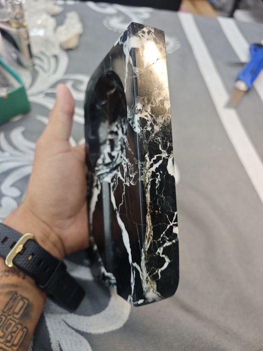 Пепелник за пури от камък черен Заир