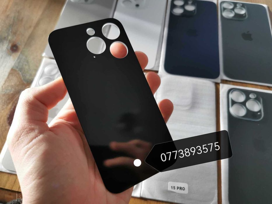 Capac sticla spate carcasa iPhone 13 12 11 x Xs 8 Max Plus Pro geam