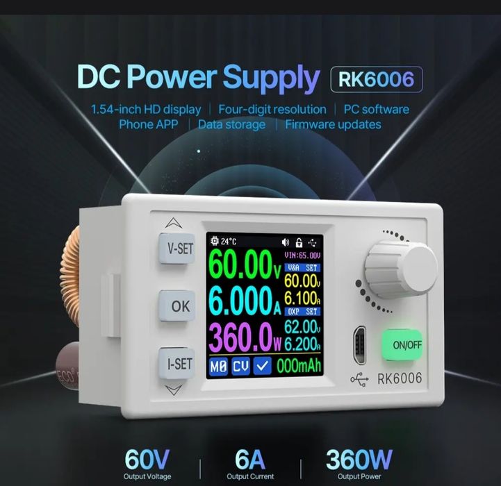 Регулируемый понижающий преобразователь постоянного тока RD RK6006