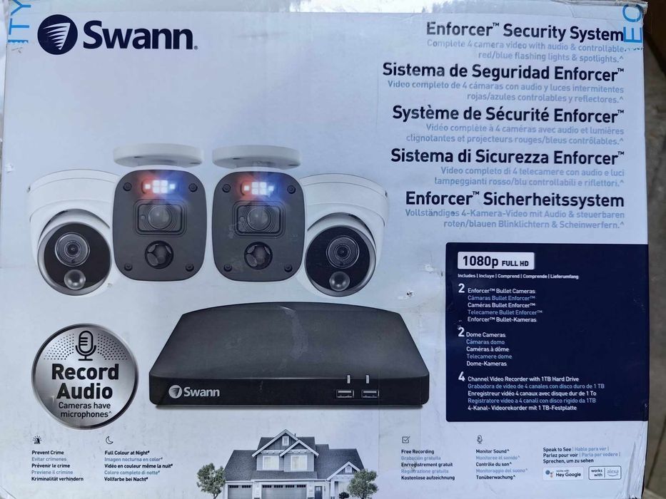 Камери  Swann 4бр за външно ползване със видео и звук